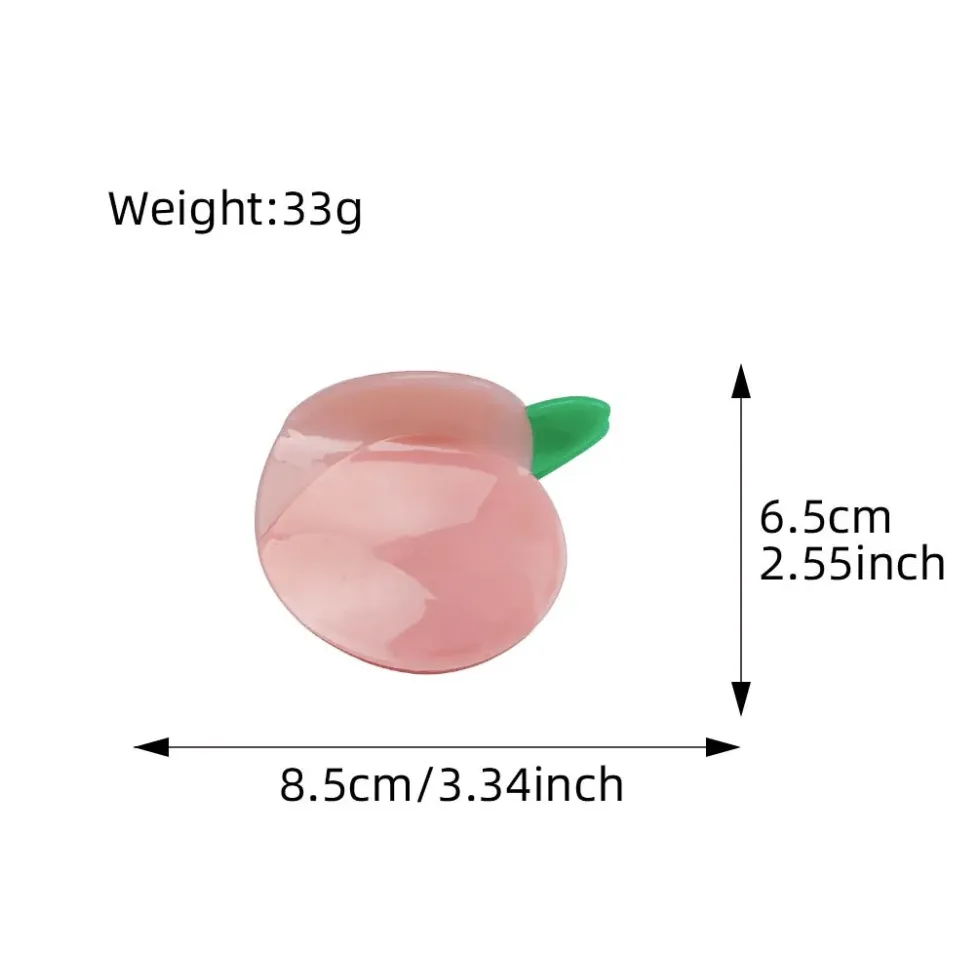 Pink Peach Hair Claw Clip