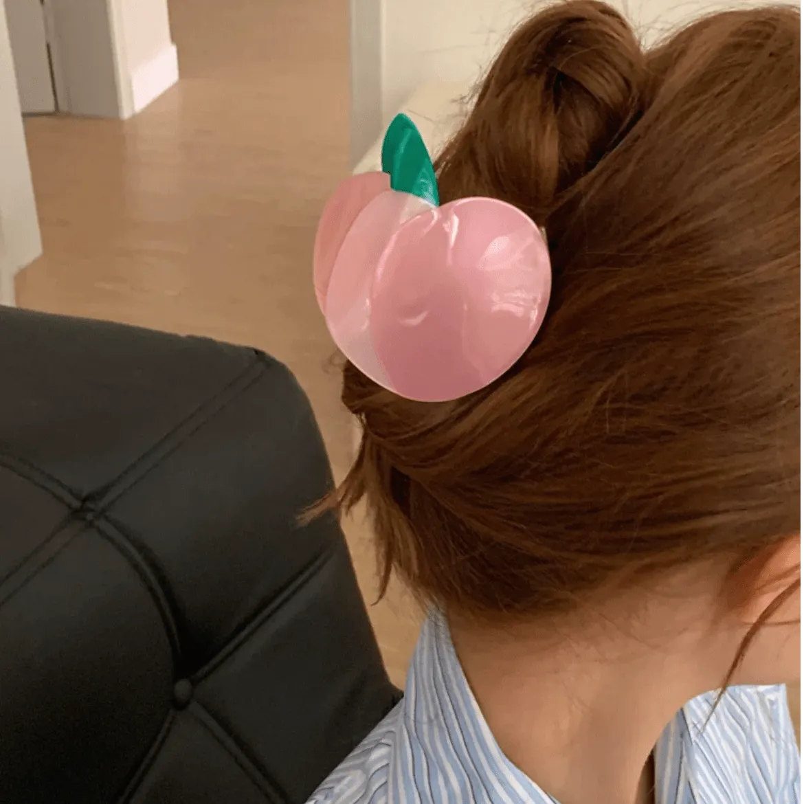 Pink Peach Hair Claw Clip