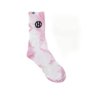 Pink Tie Dye Sports Socks