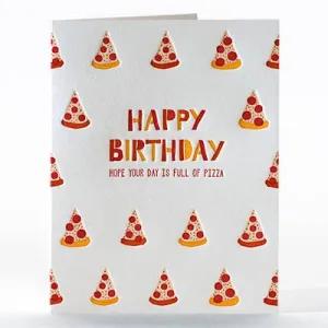 Pizza Birthday Card
