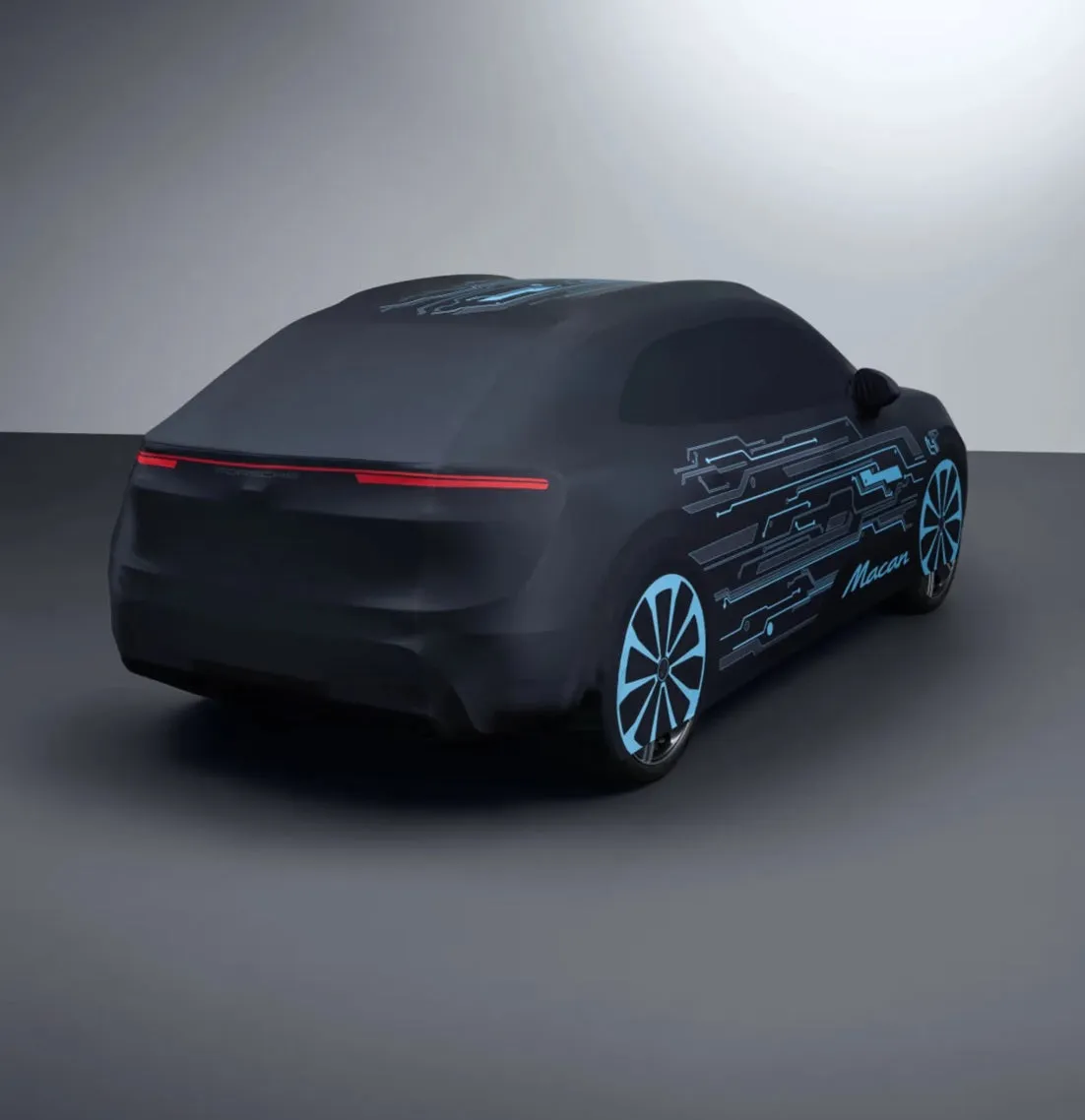 Porsche Indoor Car Cover With 'Electric' Design - Macan Electric H2