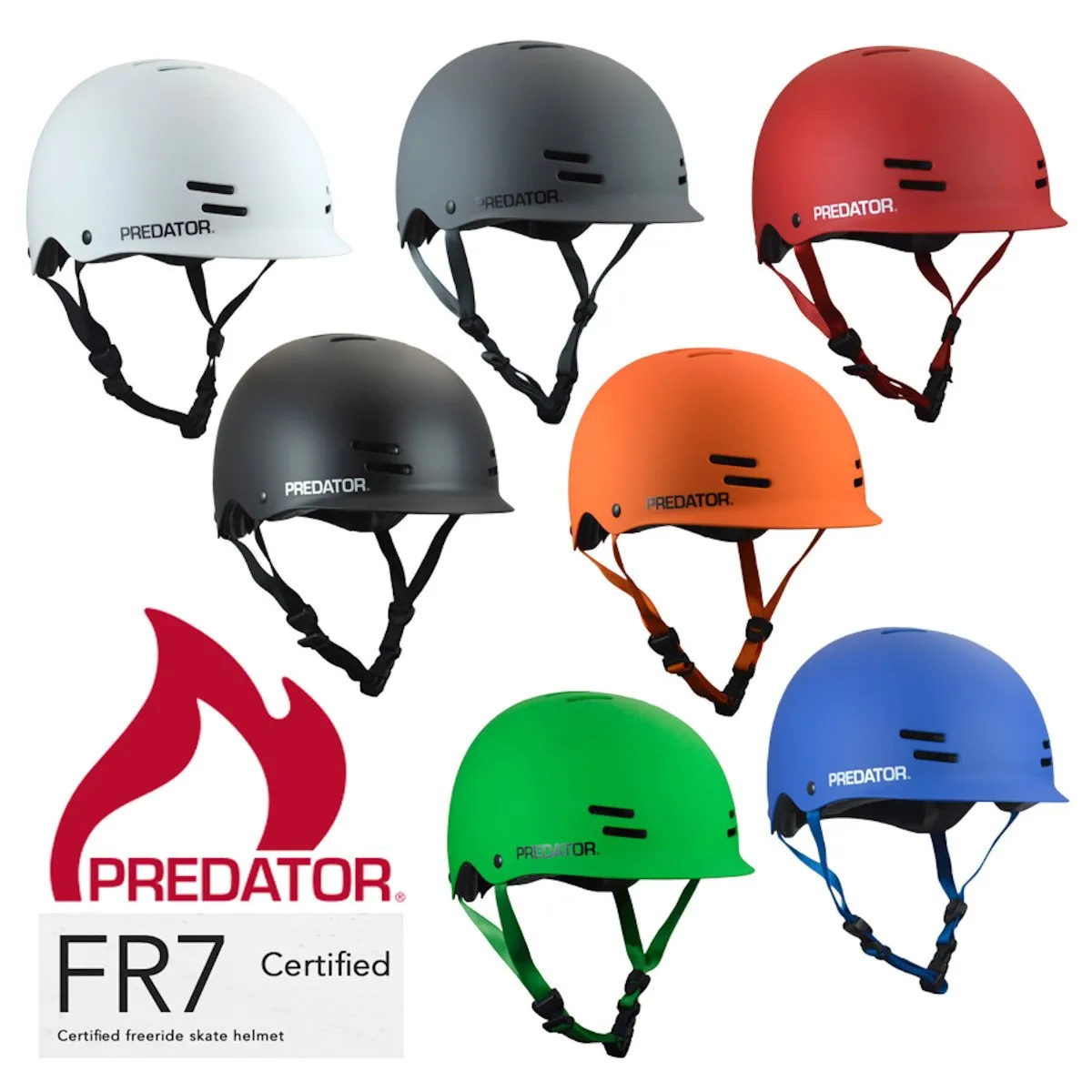 Predator FR7 Certified Sports Helmet - Matte Green