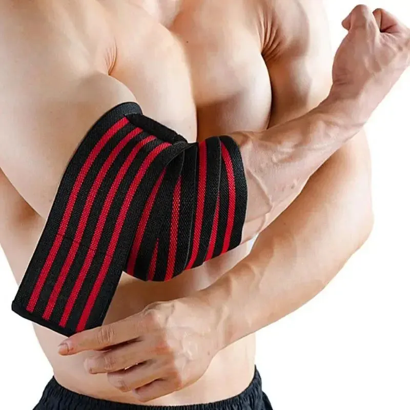 Premium Elbow Strap Bandage for Weightlifting & Fitness – 100cm Long Breathable Support Brace for Gym, Bench Press, Sports Injury Protection