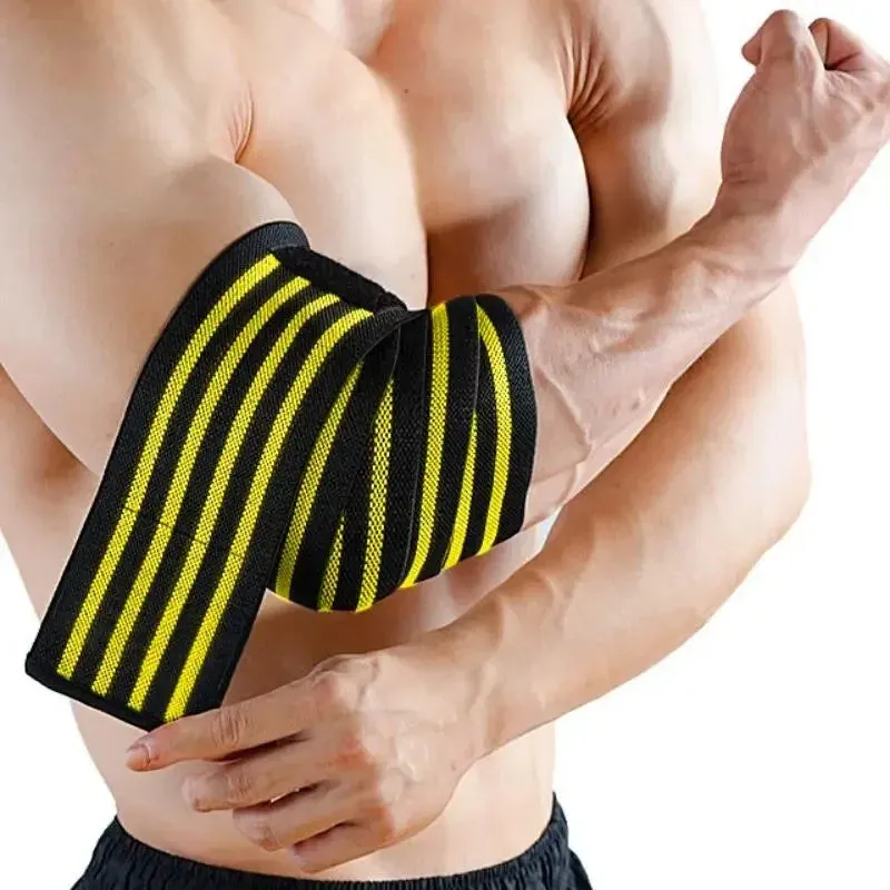 Premium Elbow Strap Bandage for Weightlifting & Fitness – 100cm Long Breathable Support Brace for Gym, Bench Press, Sports Injury Protection