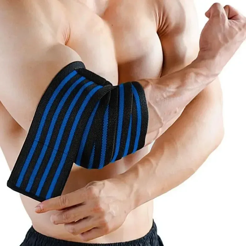 Premium Elbow Strap Bandage for Weightlifting & Fitness – 100cm Long Breathable Support Brace for Gym, Bench Press, Sports Injury Protection