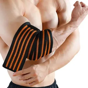 Premium Elbow Strap Bandage for Weightlifting & Fitness – 100cm Long Breathable Support Brace for Gym, Bench Press, Sports Injury Protection
