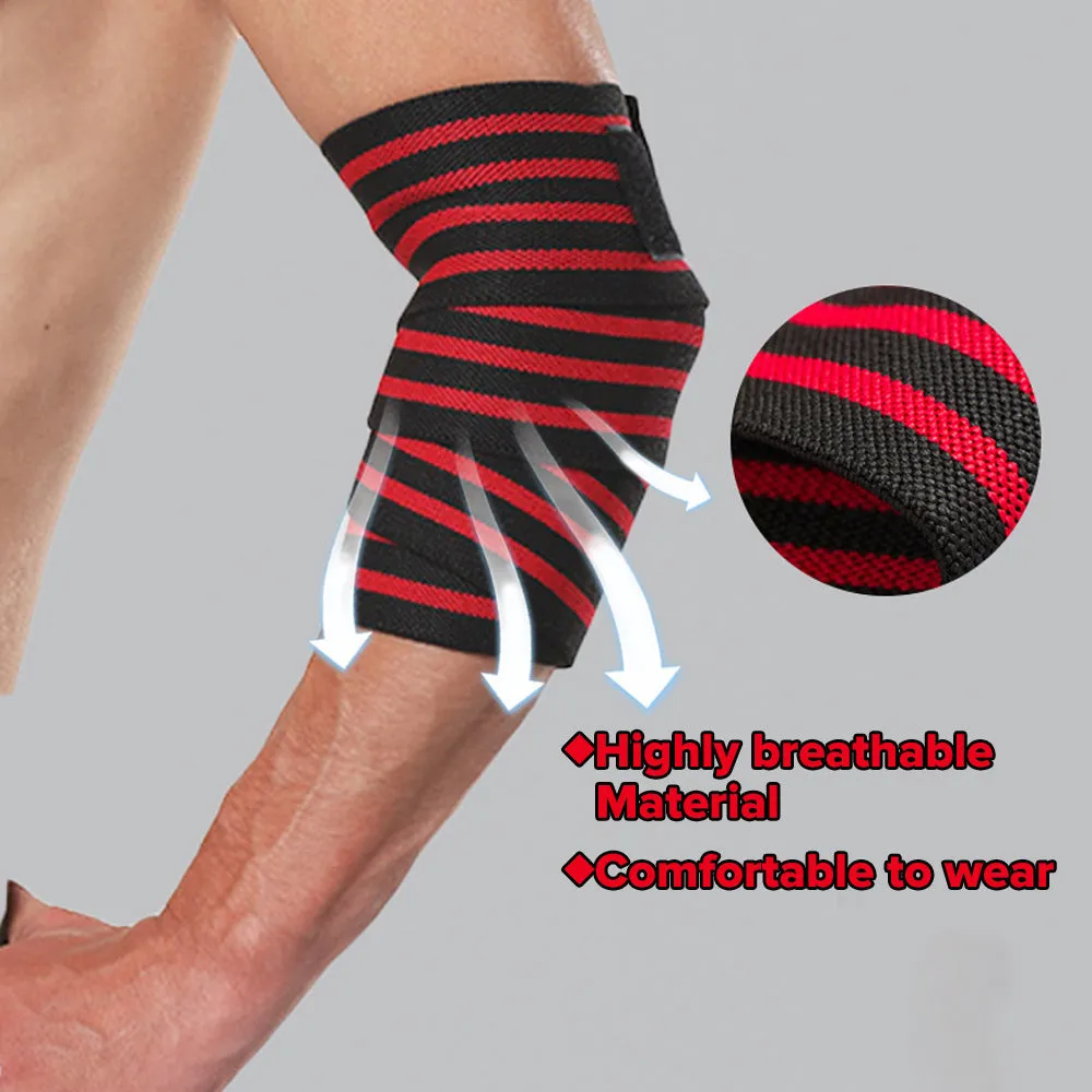 Premium Elbow Strap Bandage for Weightlifting & Fitness – 100cm Long Breathable Support Brace for Gym, Bench Press, Sports Injury Protection