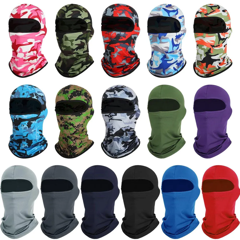 Premium Full Face Balaclava Mask – Outdoor Sports Ski, Motorcycle, Bike, and Tactical Riding Cap for Unisex, Summer Hood & Scarf, Single-Hole Design, Lightweight, Breathable, Ideal for Running, Cycling, MTB