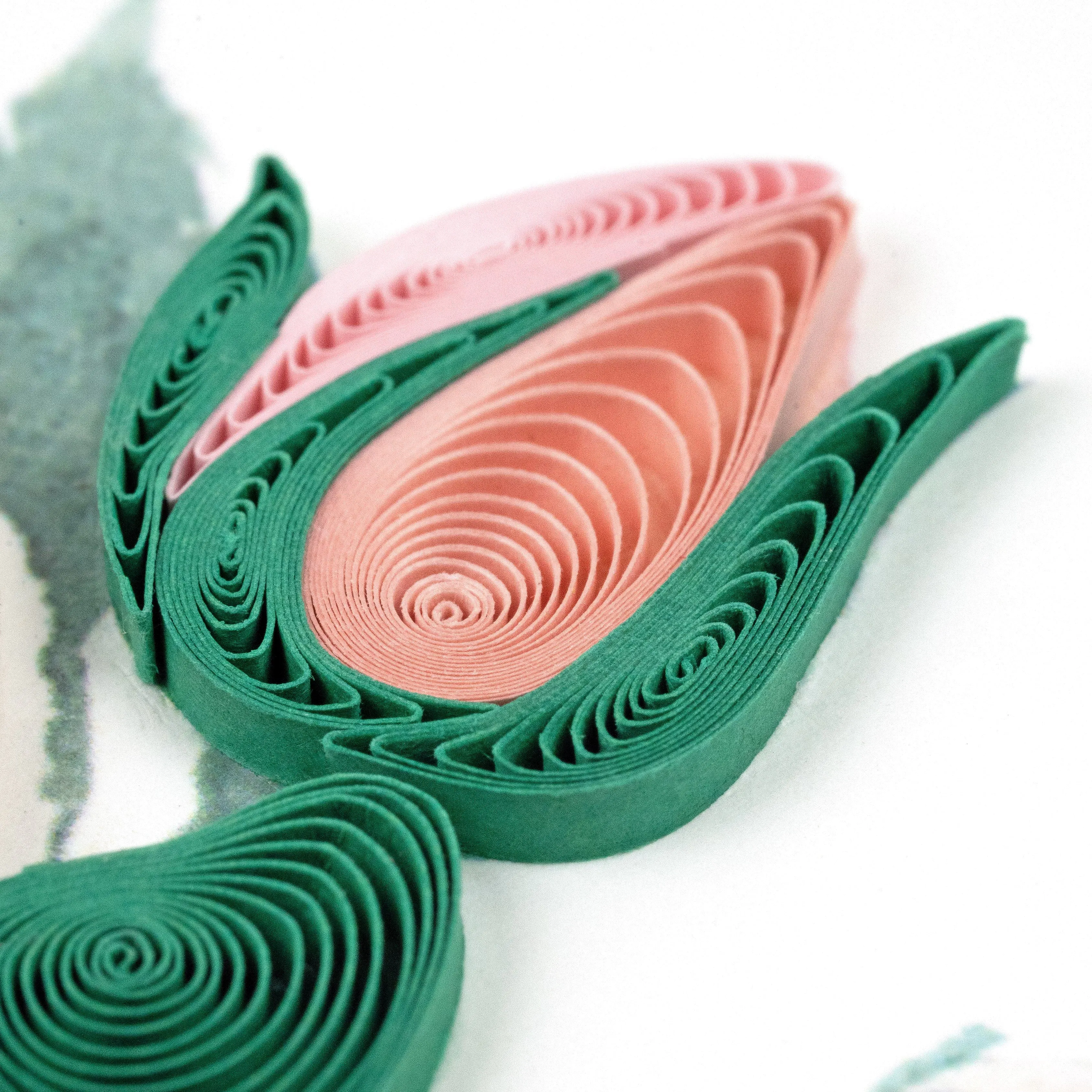Quilled Carrier Pigeon Love Letter Greeting Card