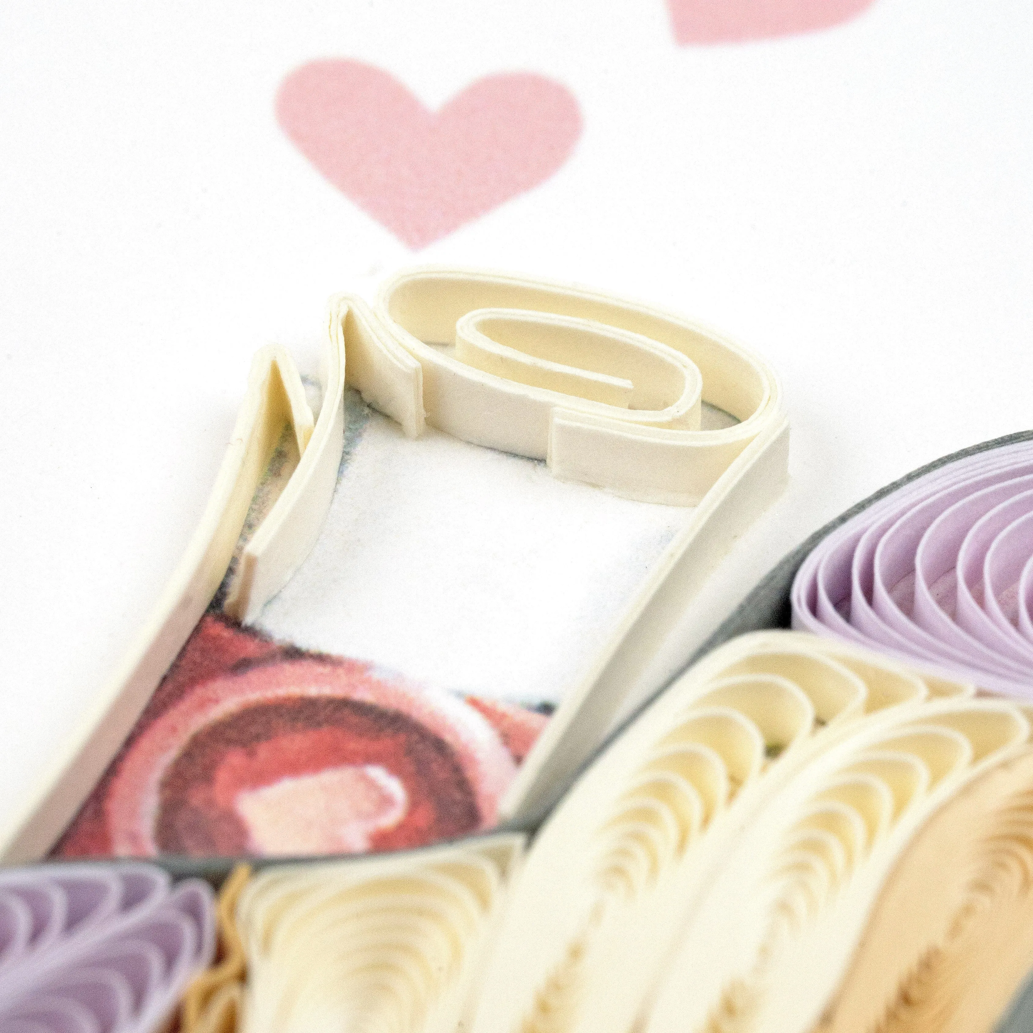 Quilled Carrier Pigeon Love Letter Greeting Card