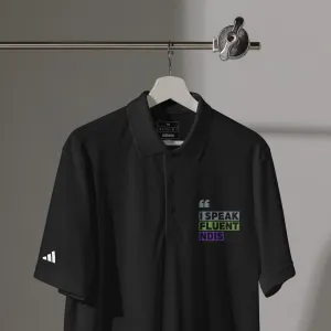 "I Speak Fluent NDIS" Adidas Polo – Professional Wear for Disability & Advocacy Professionals