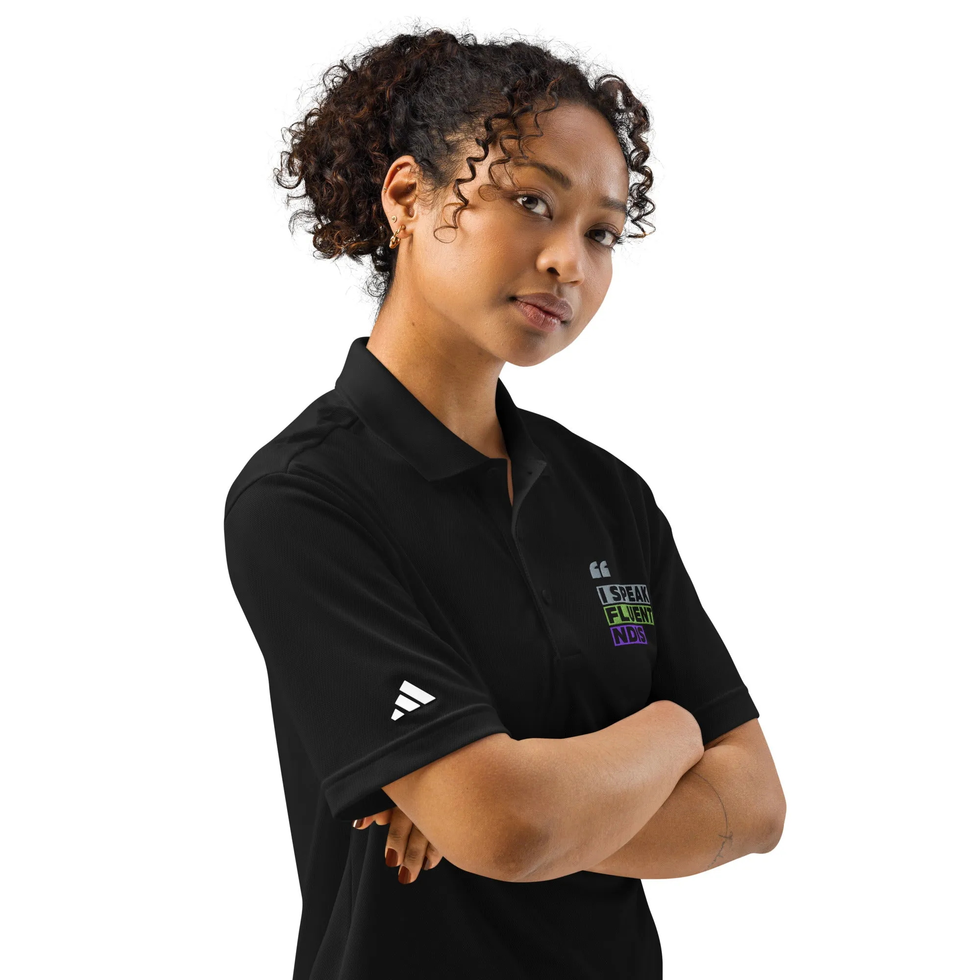 "I Speak Fluent NDIS" Adidas Polo – Professional Wear for Disability & Advocacy Professionals