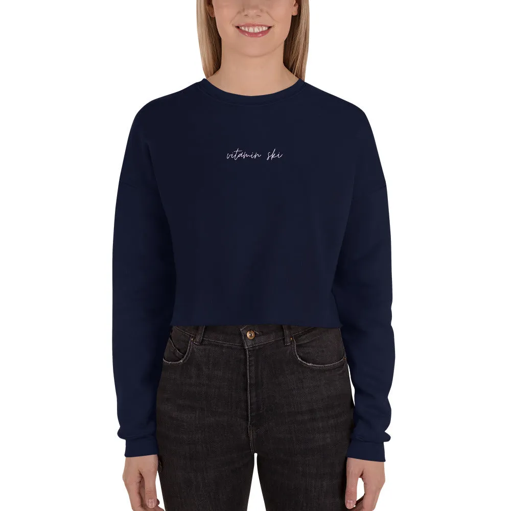 "VITAMIN SKI- PINK" Crop Sweatshirt