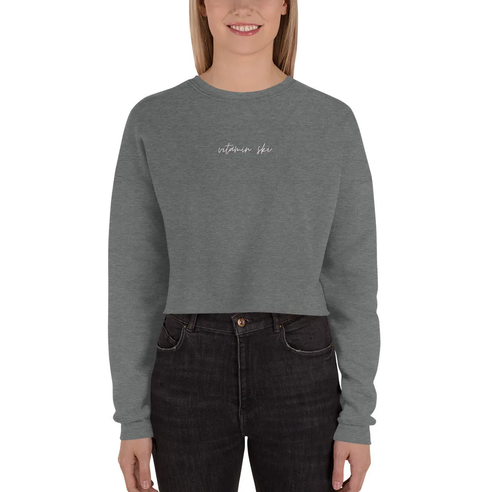"VITAMIN SKI- PINK" Crop Sweatshirt
