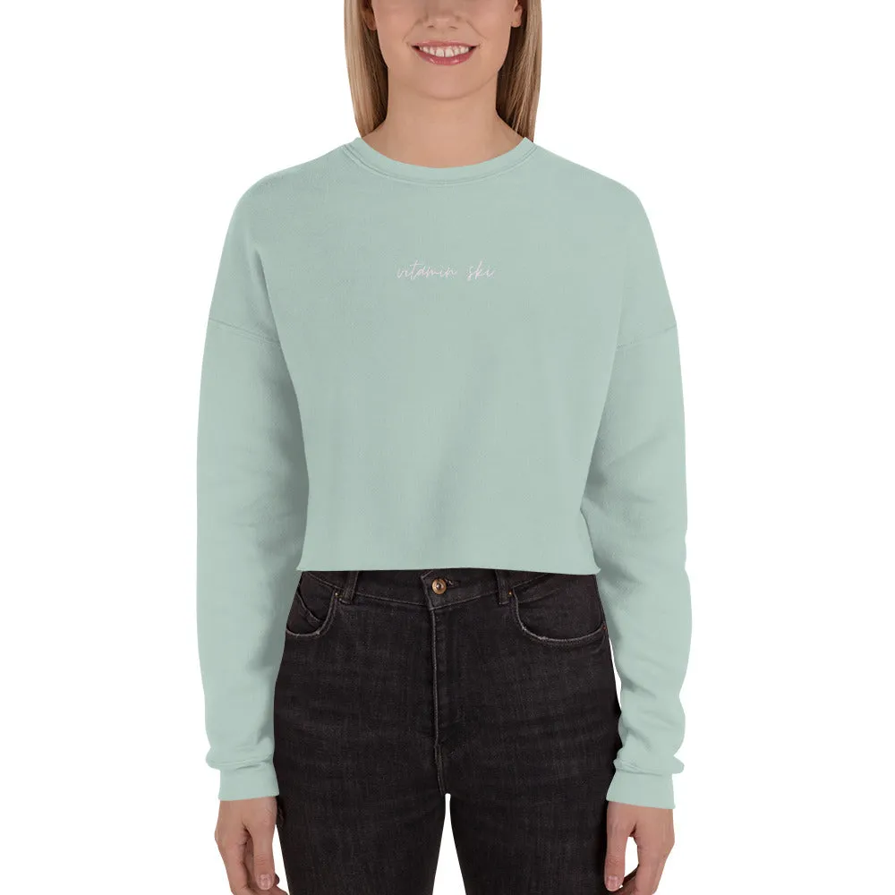 "VITAMIN SKI- PINK" Crop Sweatshirt