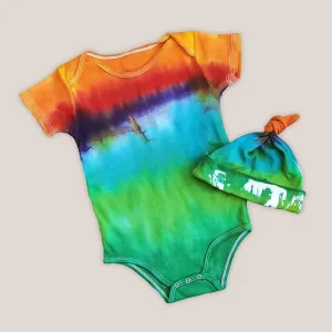 Rainbow Quartz Organic Tie Dye Baby Set