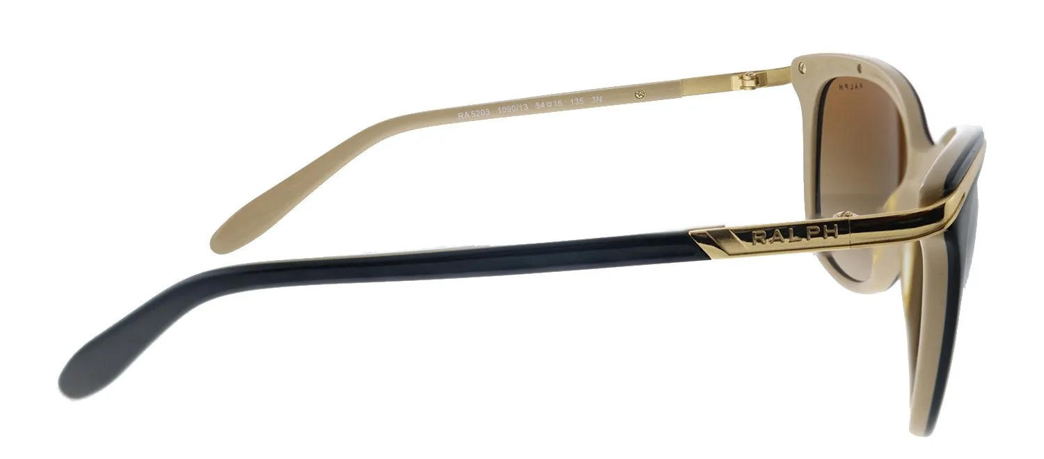 Ralph by Ralph Lauren RA 5203 109013 Cat-Eye Plastic Black Sunglasses with Brown Gradient Lens