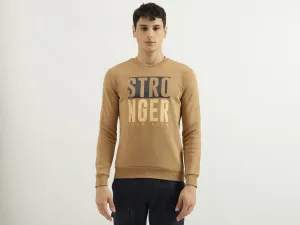 Regular Fit Round Neck Graphic Sweatshirt