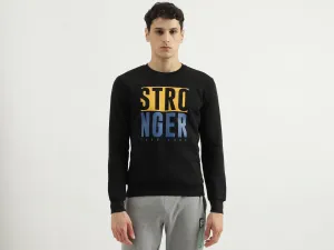 Regular Fit Round Neck Graphic Sweatshirt