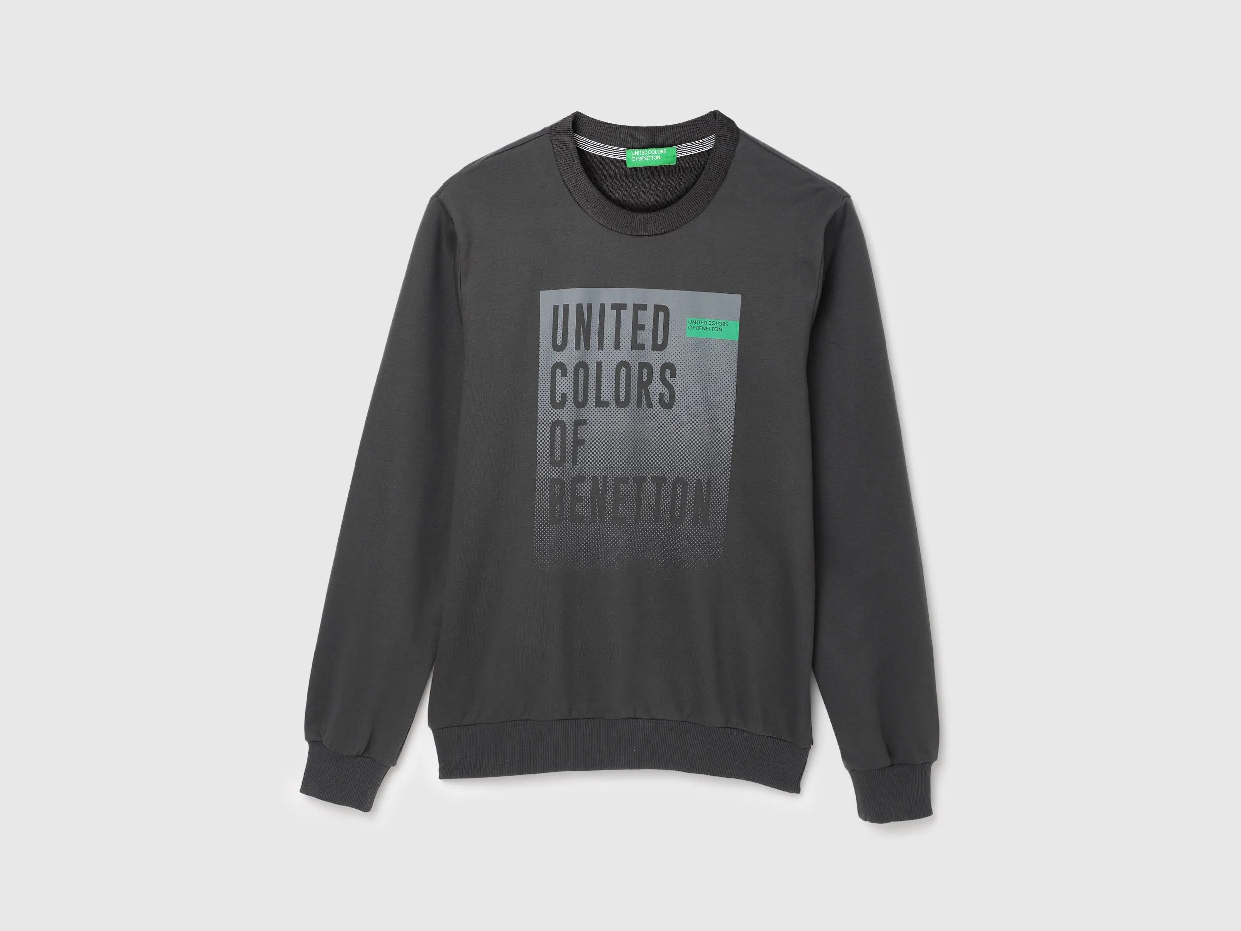 Regular Fit Round Neck Printed Pattern Sweatshirt