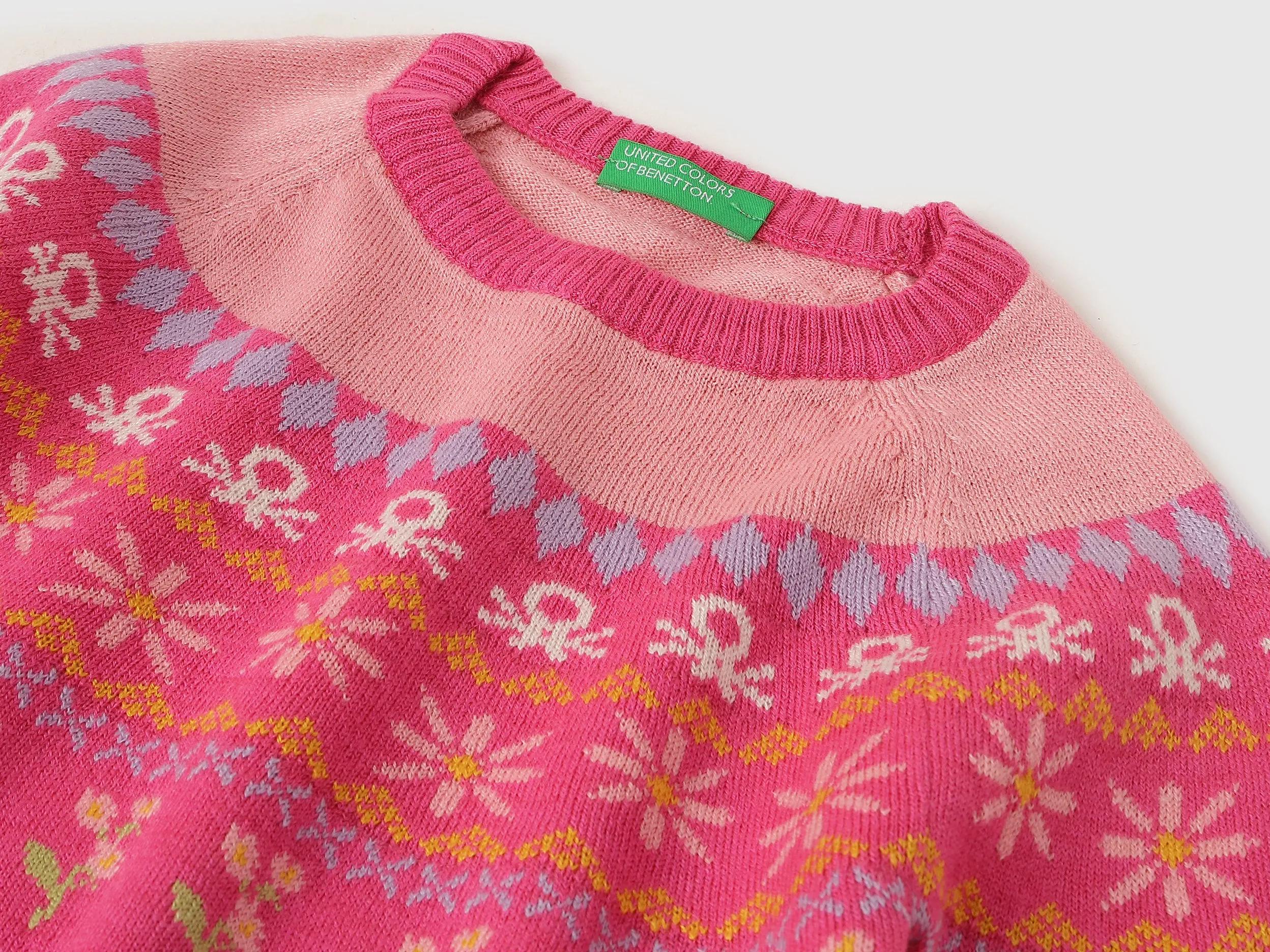 Regular Fit Round Neck Printed Sweater
