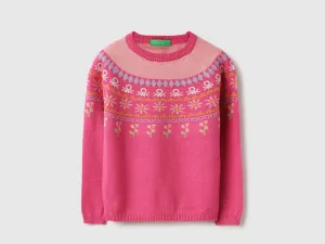 Regular Fit Round Neck Printed Sweater
