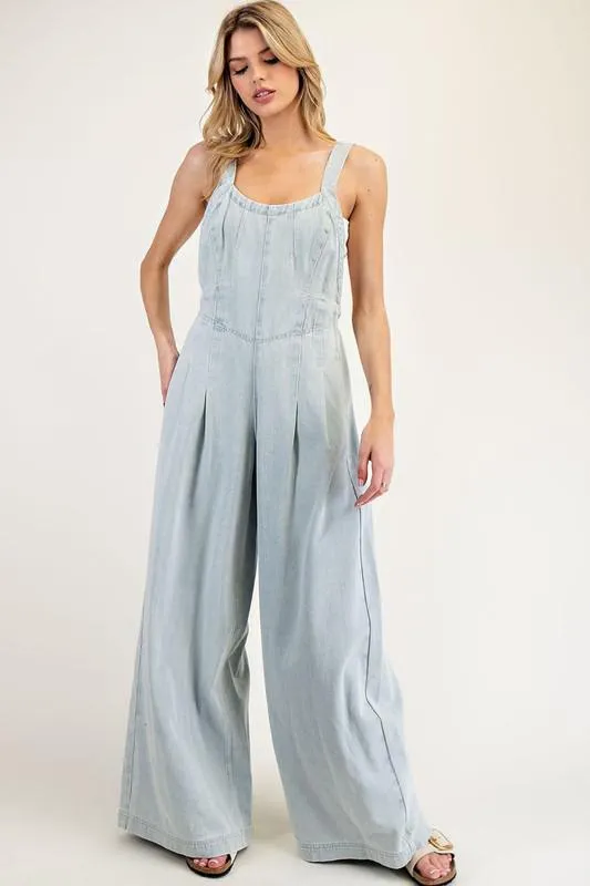 Relaxed Denim Jumpsuit