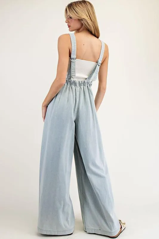 Relaxed Denim Jumpsuit