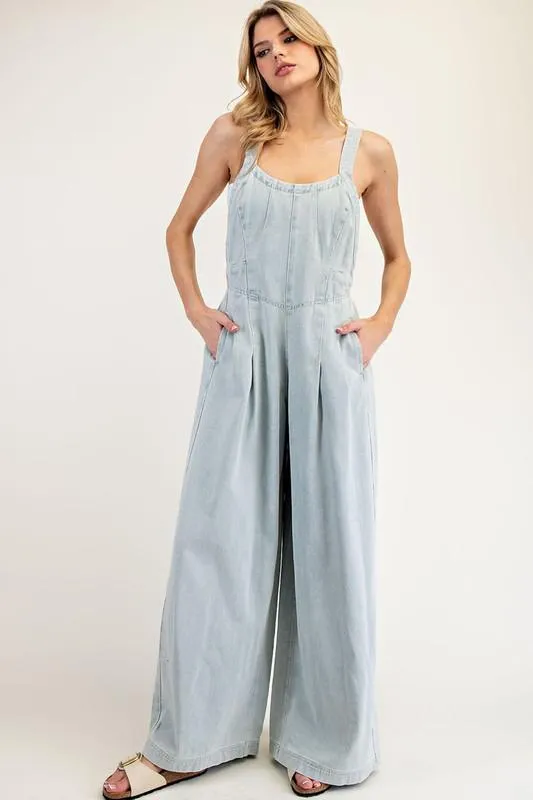 Relaxed Denim Jumpsuit