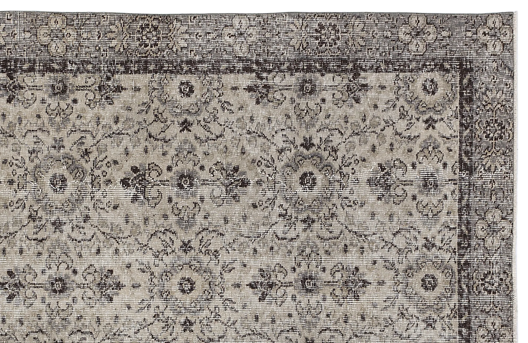 Retro Design Beige Over Dyed Vintage Rug 4'10'' x 8'7'' ft 148 x 262 cm