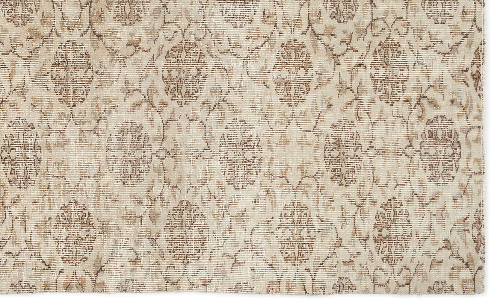 Retro Design Beige Over Dyed Vintage Rug 4'9'' x 7'10'' ft 145 x 238 cm