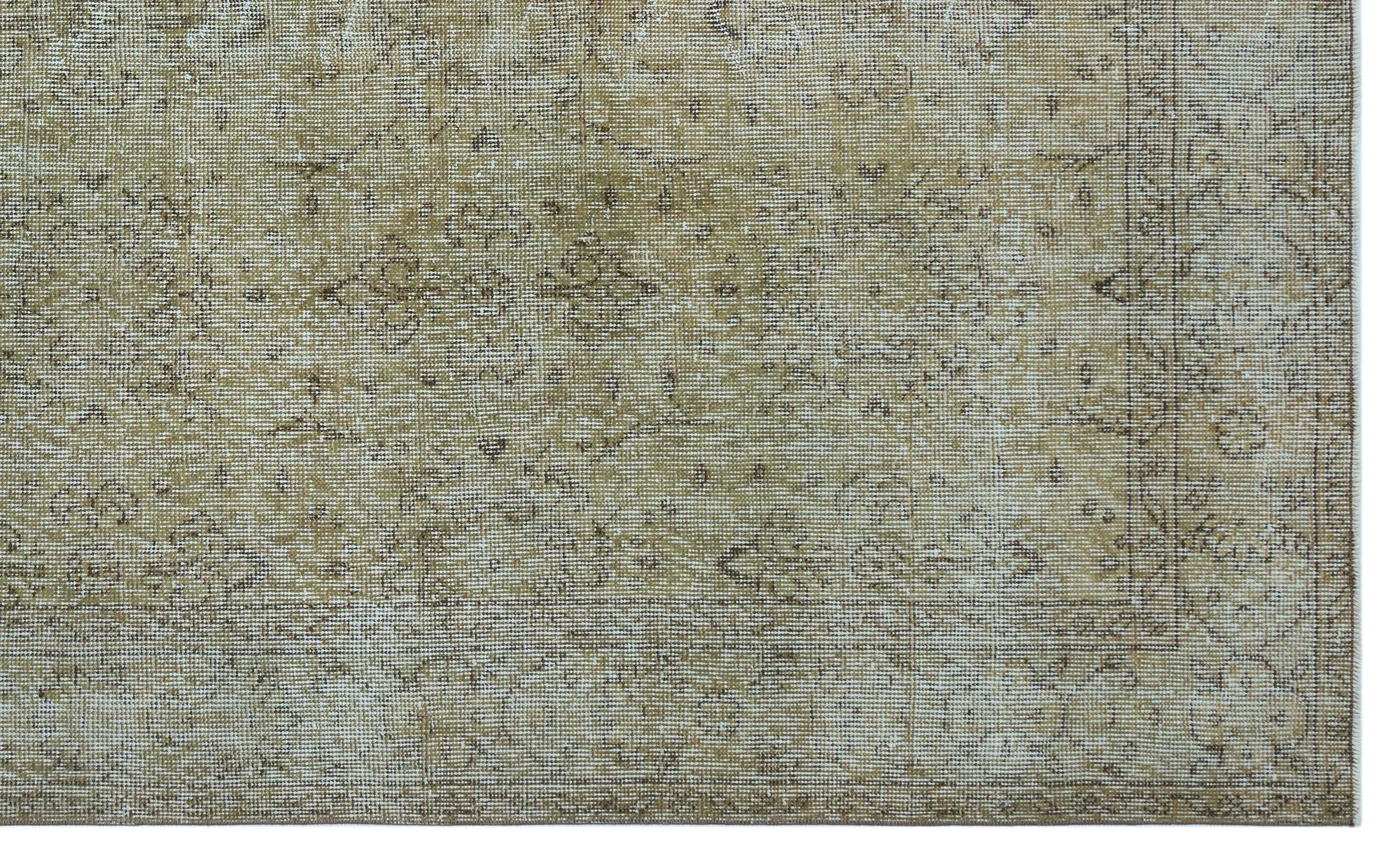 Retro Design Beige Over Dyed Vintage Rug 5'7'' x 9'2'' ft 169 x 280 cm
