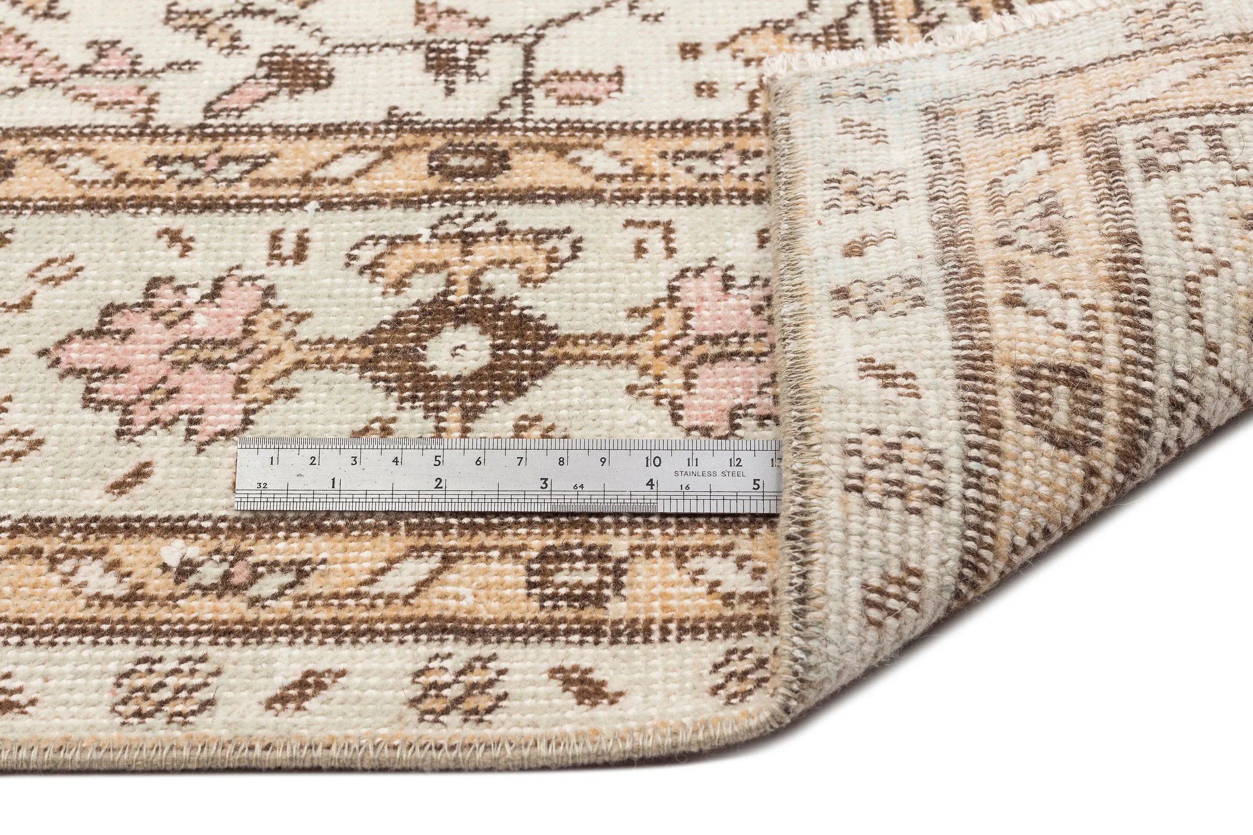 Retro Design Beige Over Dyed Vintage Rug 6'0'' x 10'0'' ft 183 x 306 cm