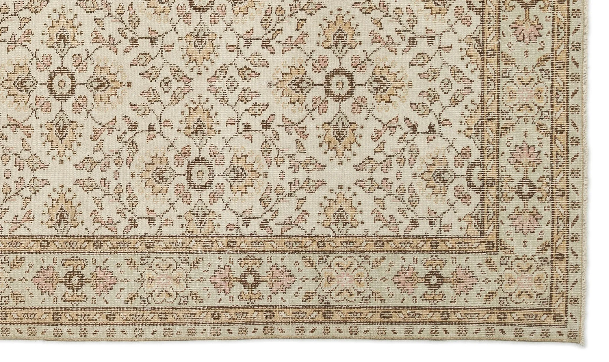Retro Design Beige Over Dyed Vintage Rug 6'0'' x 10'0'' ft 183 x 306 cm
