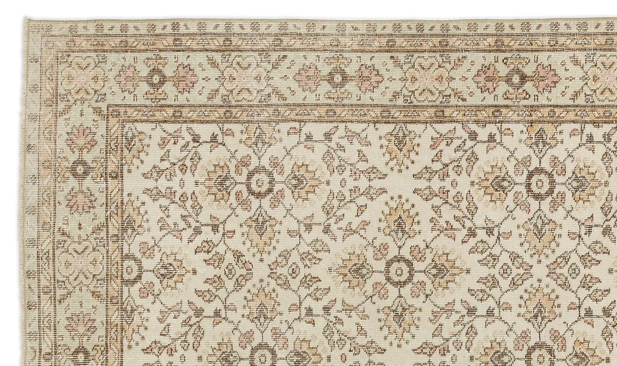 Retro Design Beige Over Dyed Vintage Rug 6'0'' x 10'0'' ft 183 x 306 cm