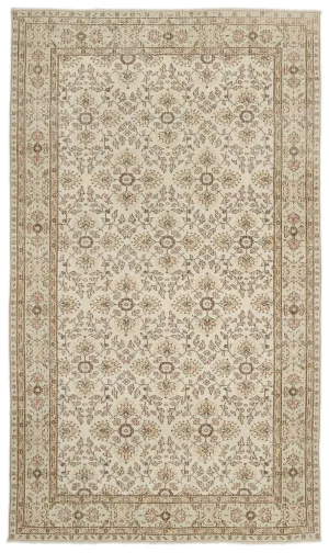Retro Design Beige Over Dyed Vintage Rug 6'0'' x 10'0'' ft 183 x 306 cm