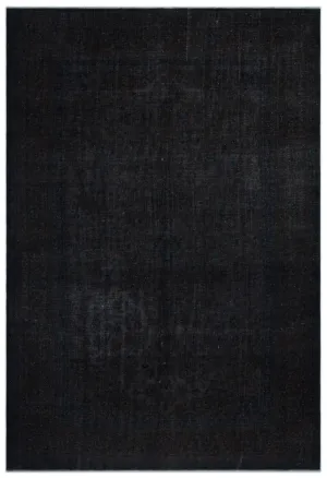 Retro Design Black Over Dyed Vintage XLarge Rug 9'1'' x 13'3'' ft 277 x 405 cm