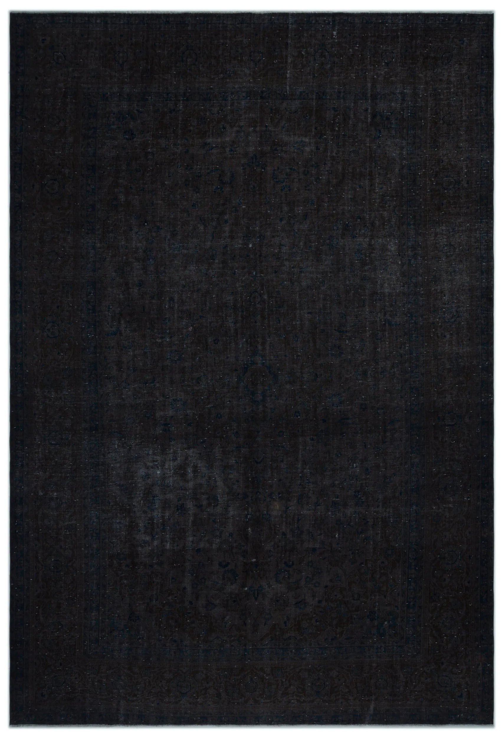 Retro Design Black Over Dyed Vintage XLarge Rug 9'1'' x 13'3'' ft 277 x 405 cm