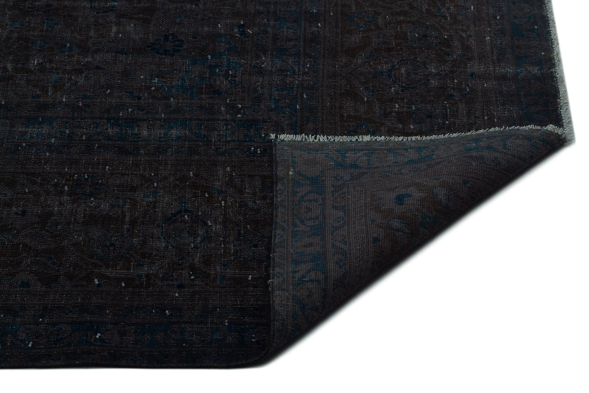 Retro Design Black Over Dyed Vintage XLarge Rug 9'1'' x 13'3'' ft 277 x 405 cm