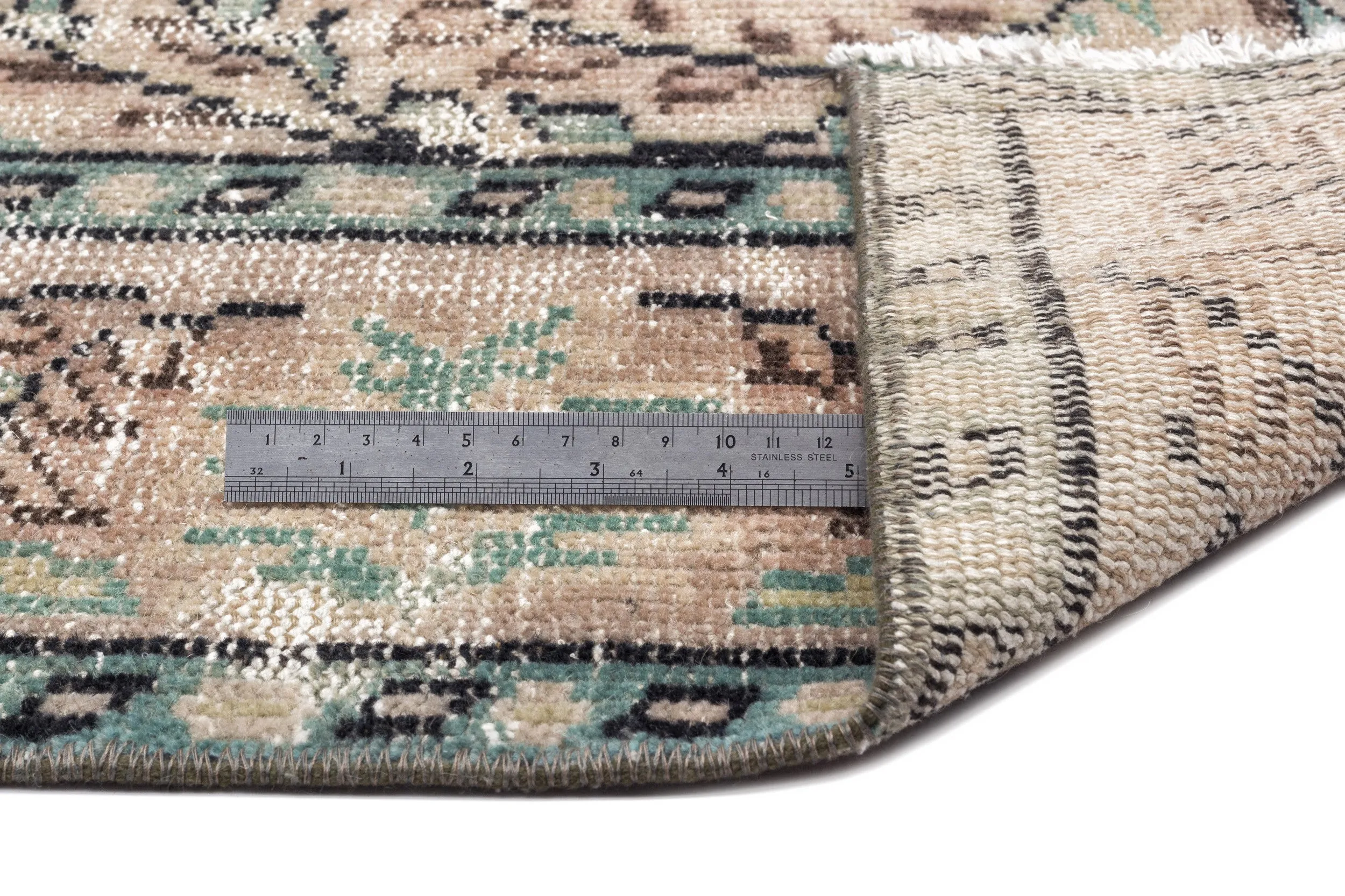 Retro Design Brown Over Dyed Vintage Rug 5'12'' x 8'9'' ft 182 x 266 cm