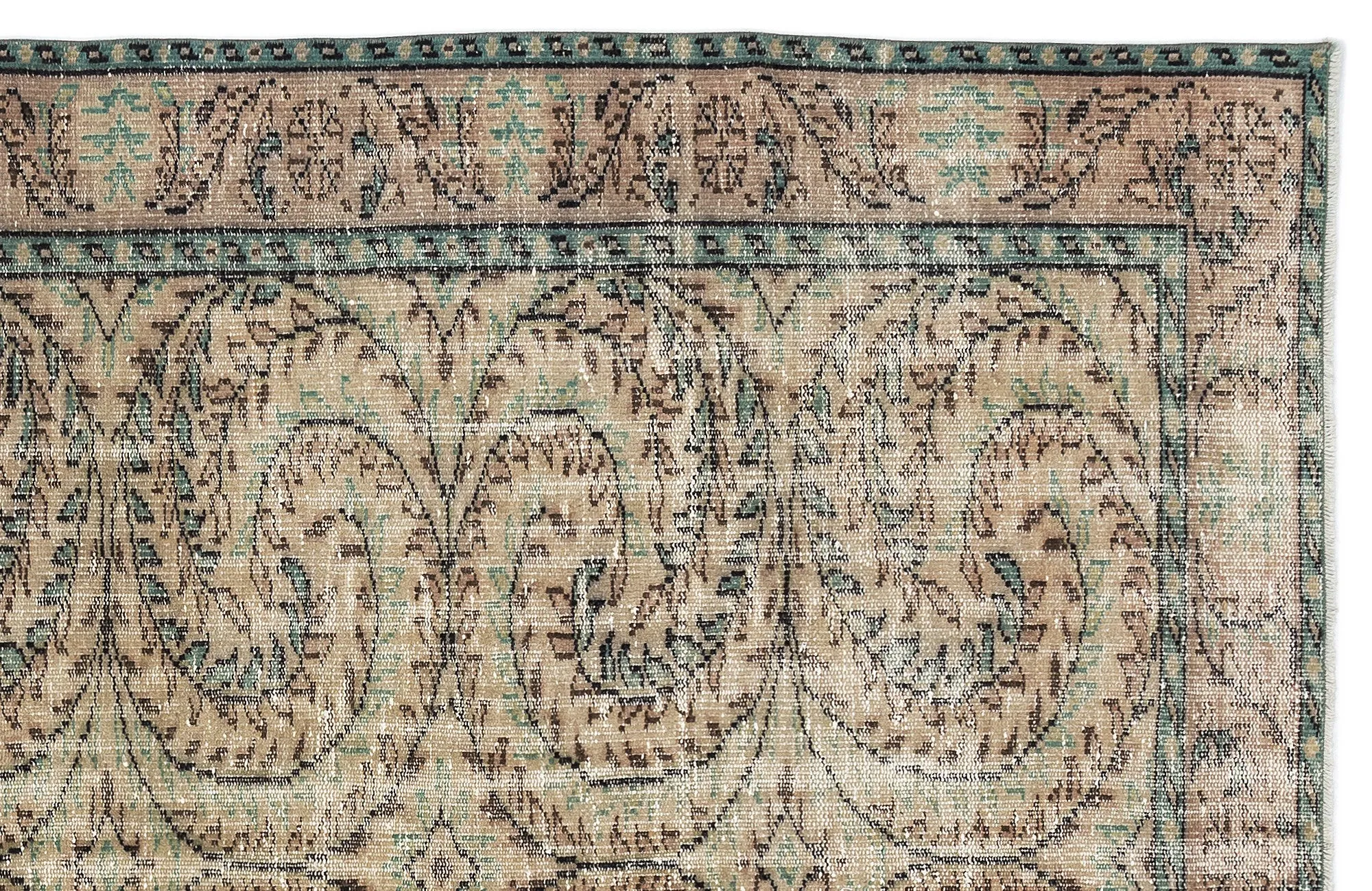 Retro Design Brown Over Dyed Vintage Rug 5'12'' x 8'9'' ft 182 x 266 cm