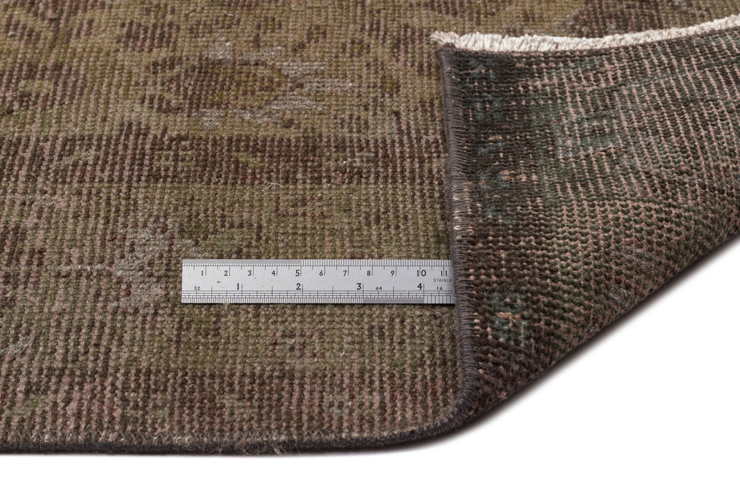 Retro Design Brown Over Dyed Vintage Rug 5'7'' x 9'7'' ft 170 x 291 cm
