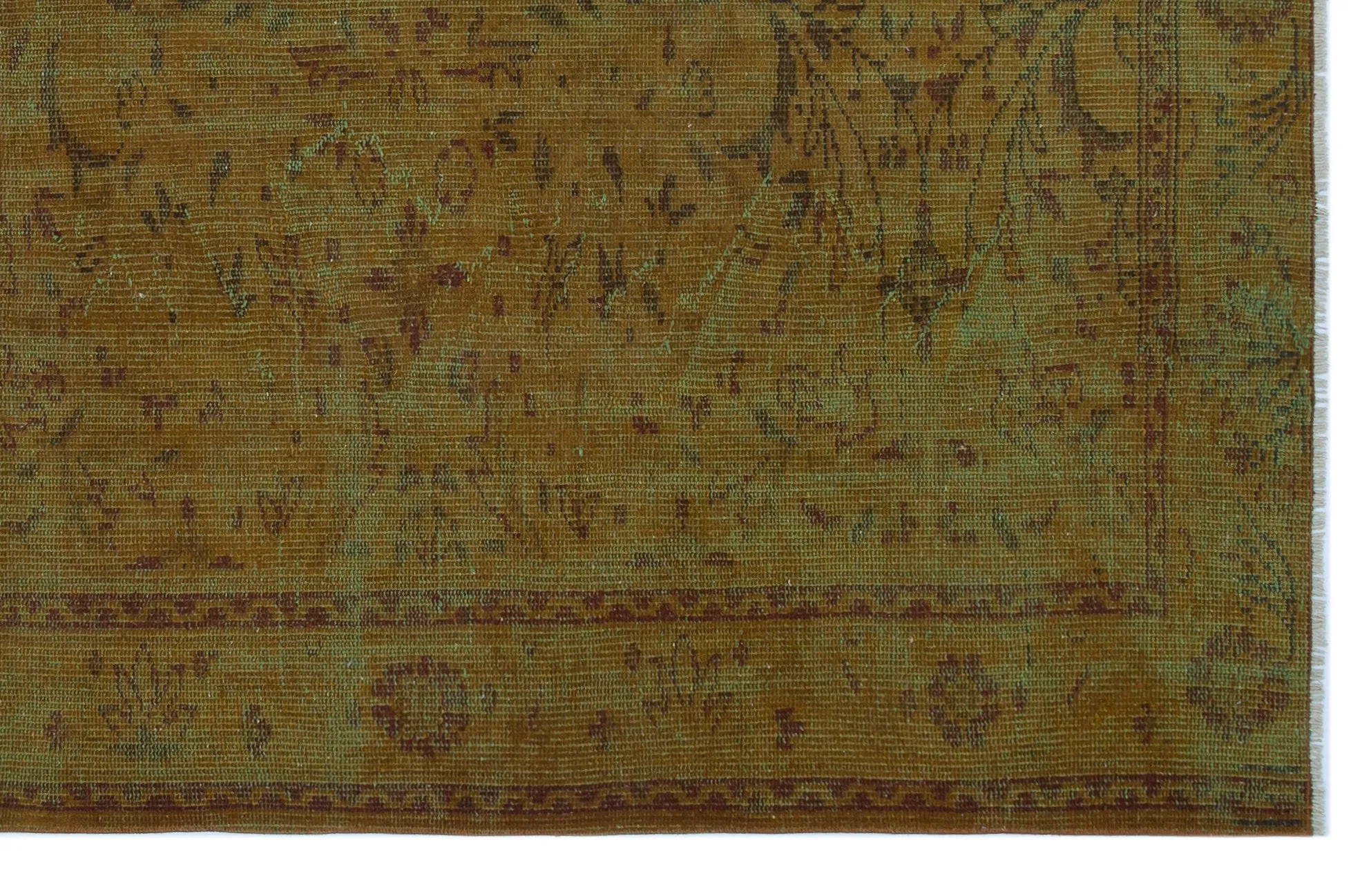 Retro Design Brown Over Dyed Vintage Rug 5'9'' x 9'1'' ft 176 x 276 cm
