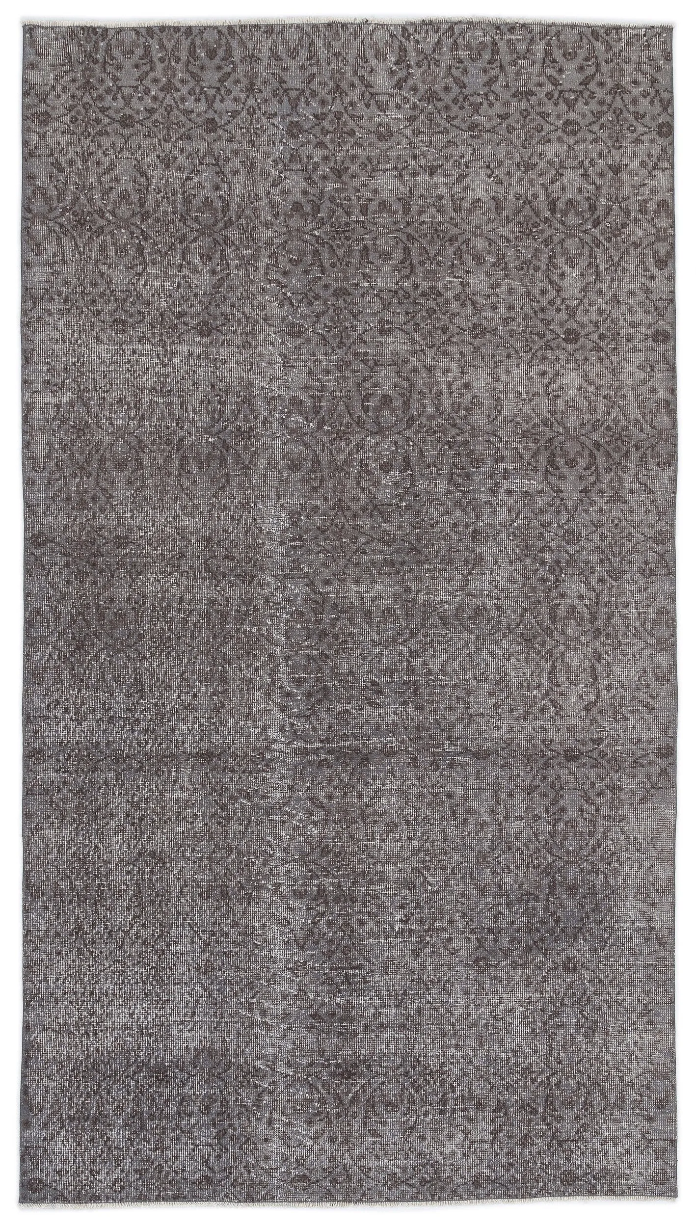 Retro Design Gray Over Dyed Vintage Rug 4'10'' x 8'6'' ft 147 x 258 cm