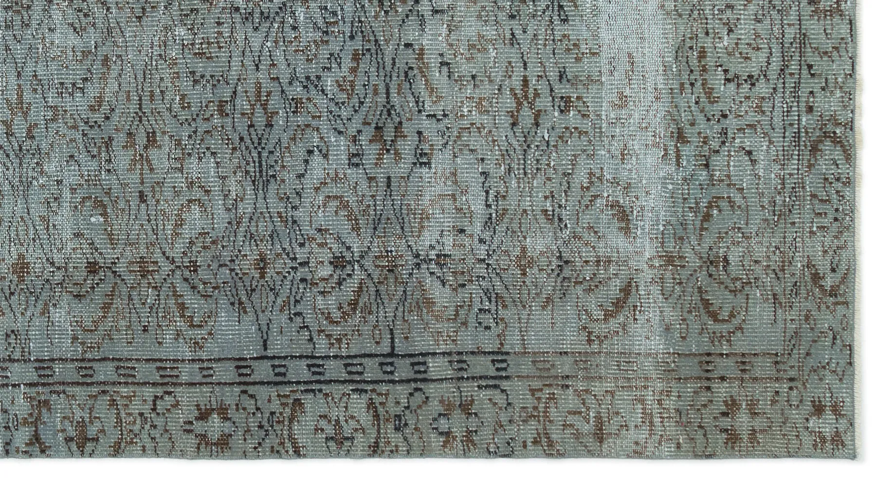 Retro Design Gray Over Dyed Vintage Rug 4'8'' x 8'6'' ft 142 x 258 cm