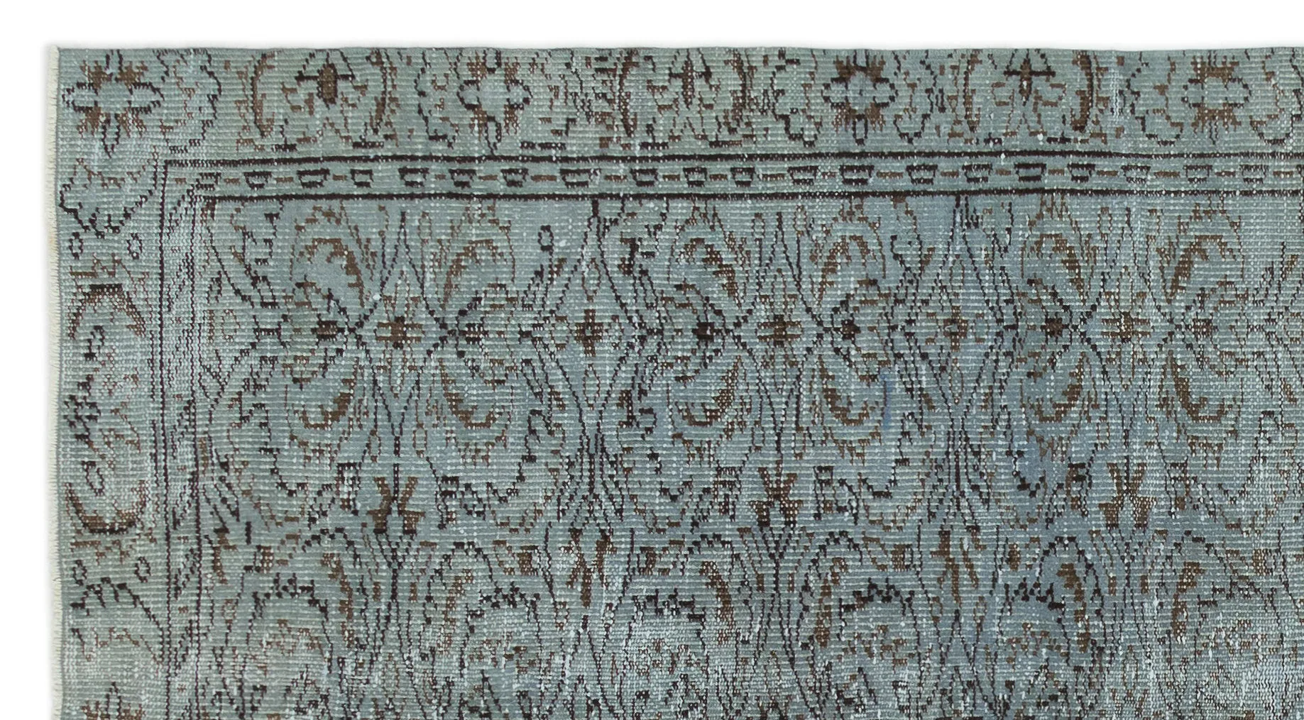 Retro Design Gray Over Dyed Vintage Rug 4'8'' x 8'6'' ft 142 x 258 cm