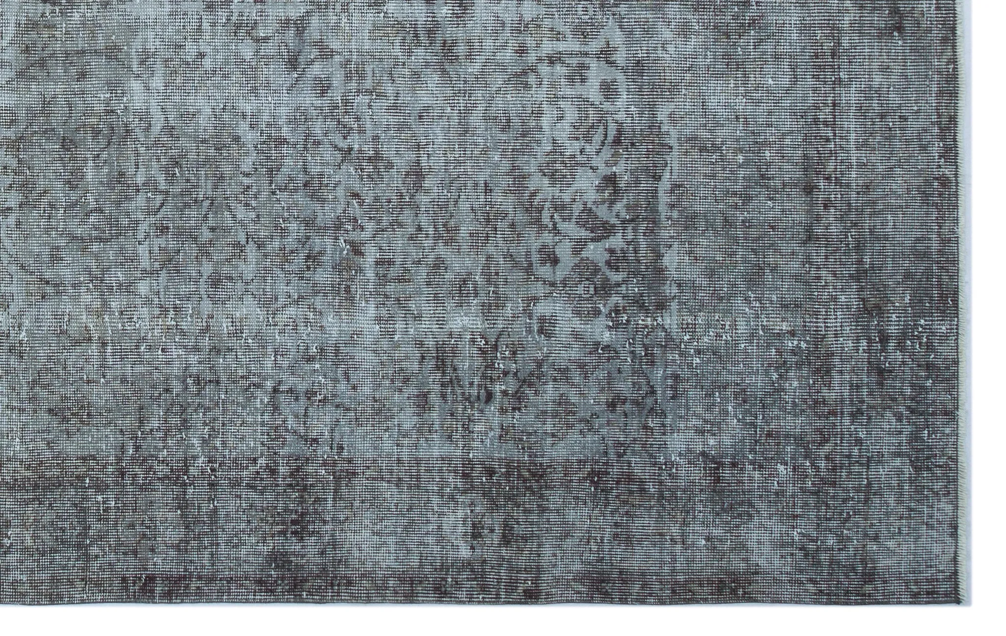 Retro Design Gray Over Dyed Vintage Rug 5'11'' x 9'5'' ft 180 x 287 cm