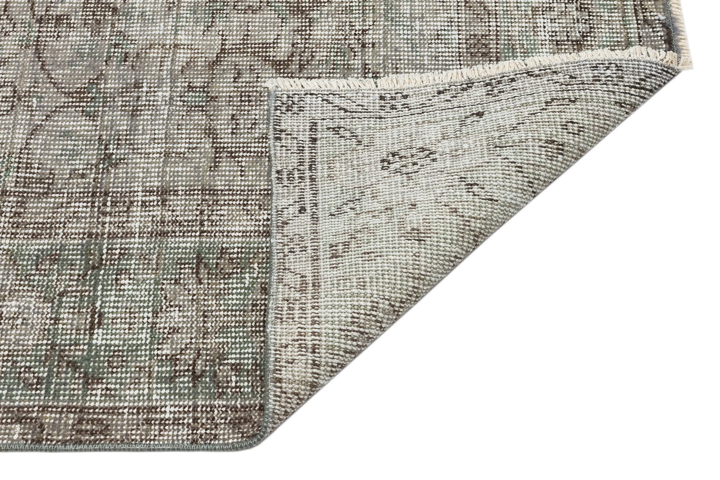 Retro Design Gray Over Dyed Vintage Rug 5'5'' x 8'10'' ft 164 x 269 cm