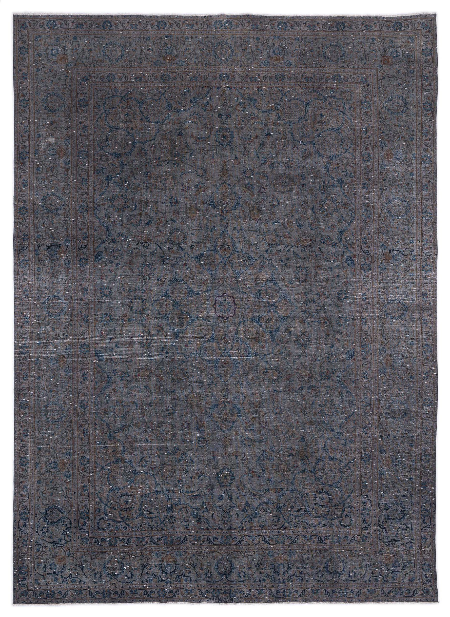 Retro Design Gray Over Dyed Vintage XLarge Rug 9'9'' x 13'1'' ft 296 x 400 cm