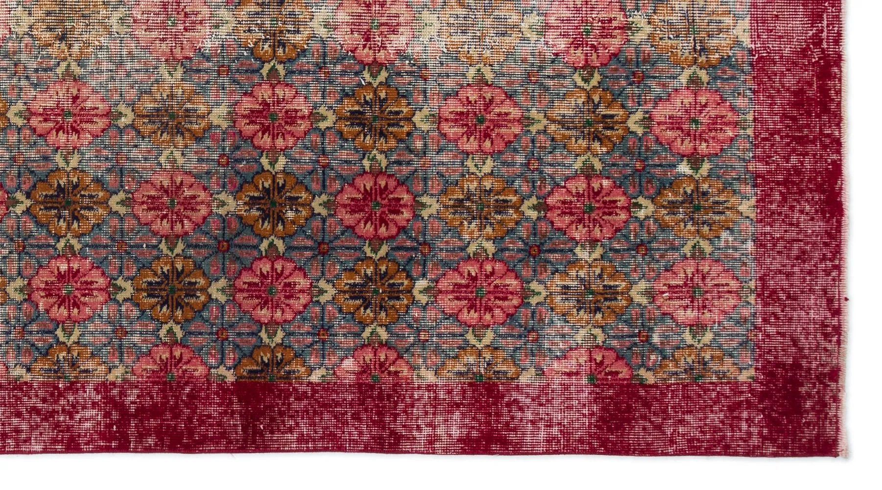 Retro Design Naturel Over Dyed Vintage Rug 4'6'' x 8'4'' ft 137 x 255 cm